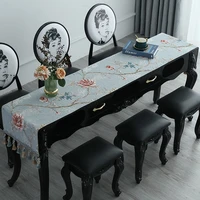european rectangular tablecloth mat embroidered tv cabinet decorative tablecloth dust cover fabric table runner dressing table