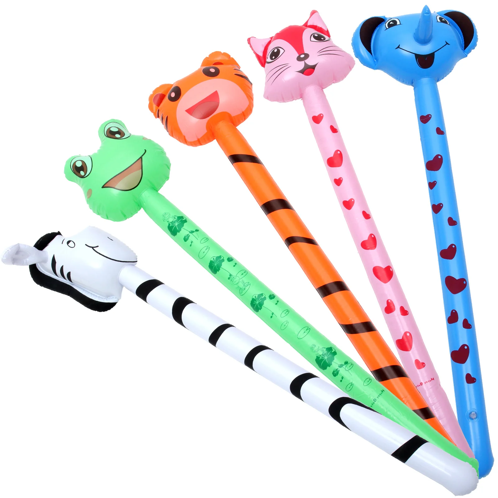 

5 Pcs Kids Toys Inflatable Animal Stick Party Props Animals Hammer Sticks Child