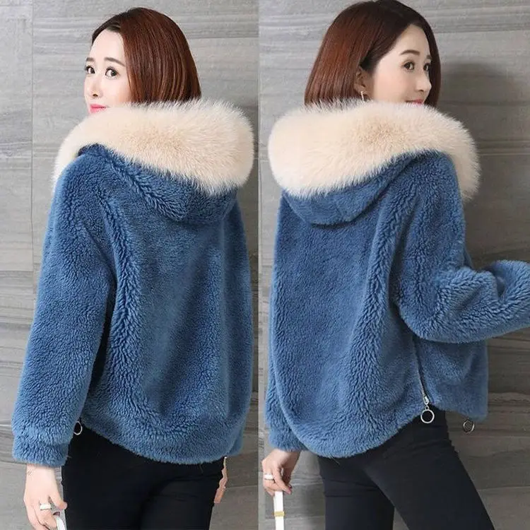 Women Faux Fur Coat Imitation Fox Plush Jacket 2021 Winter Fashion Casual Jacket Women Short Women's Clothing Winter Coat