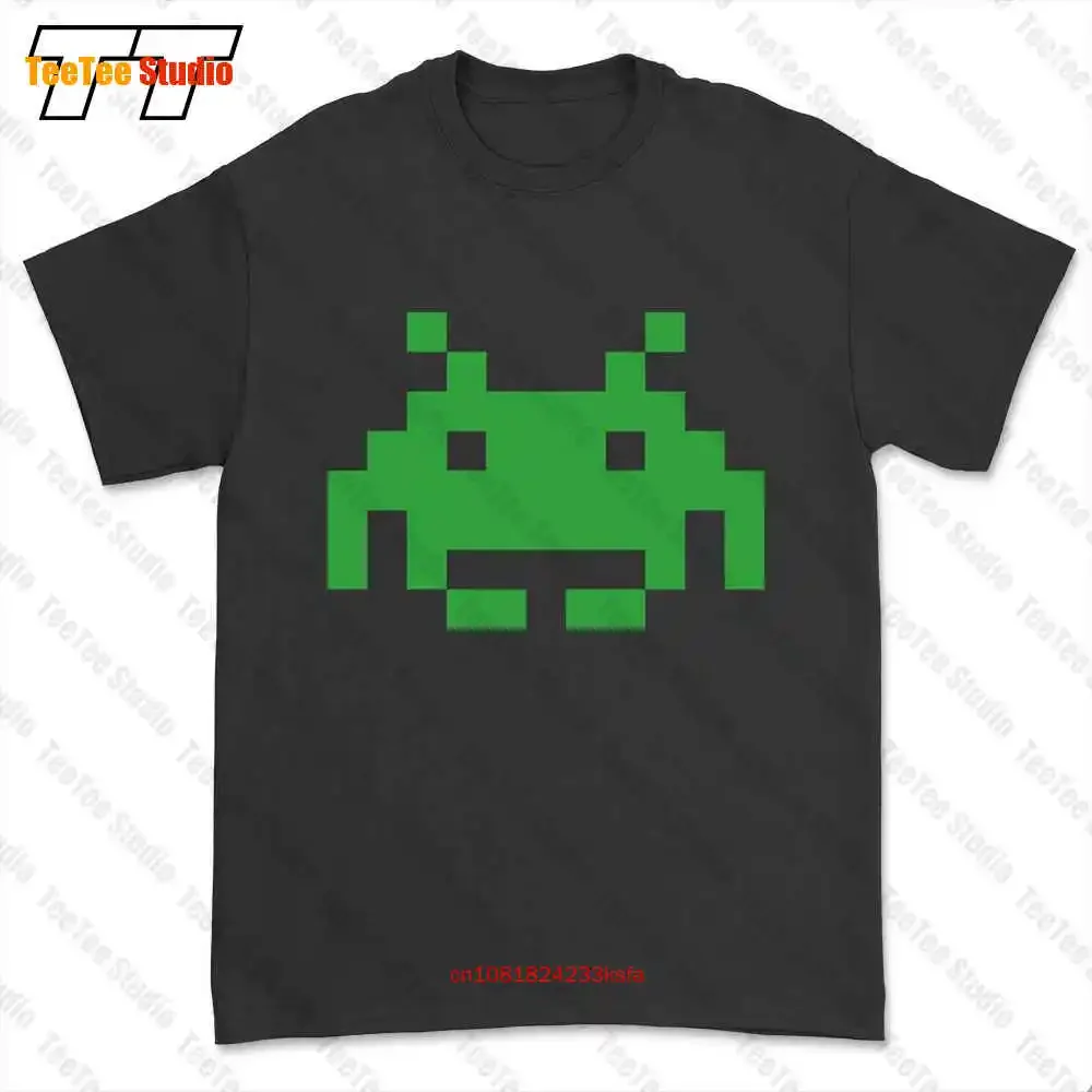 Green Space Invaders Regulars T-shirt Tee JFJH