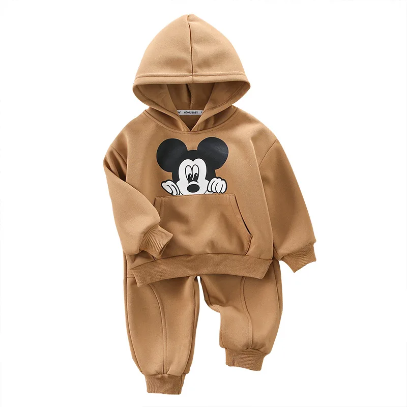 

Осенне-зимний спортивный костюм для маленьких мальчиков с Микки Маусом