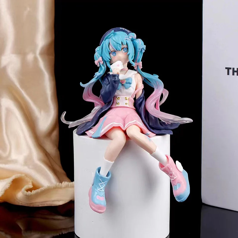 

14cm Anime Hatsune Miku Action Figure Virtual Singer Miku Love Letter Jk Skirt Kawaii Girls PVC Model Toys Animation Decoration
