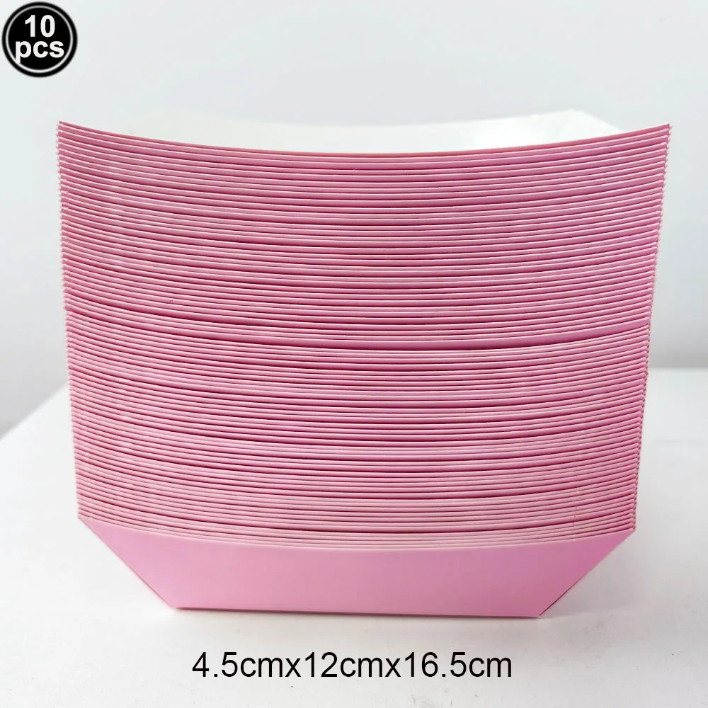 

Одноразовая бумажная посуда розового цвета