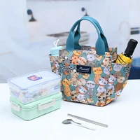 portable lunch bag office food thermal handbag waterproof child bento cooler camping picnic fruit snack fresh keeping package