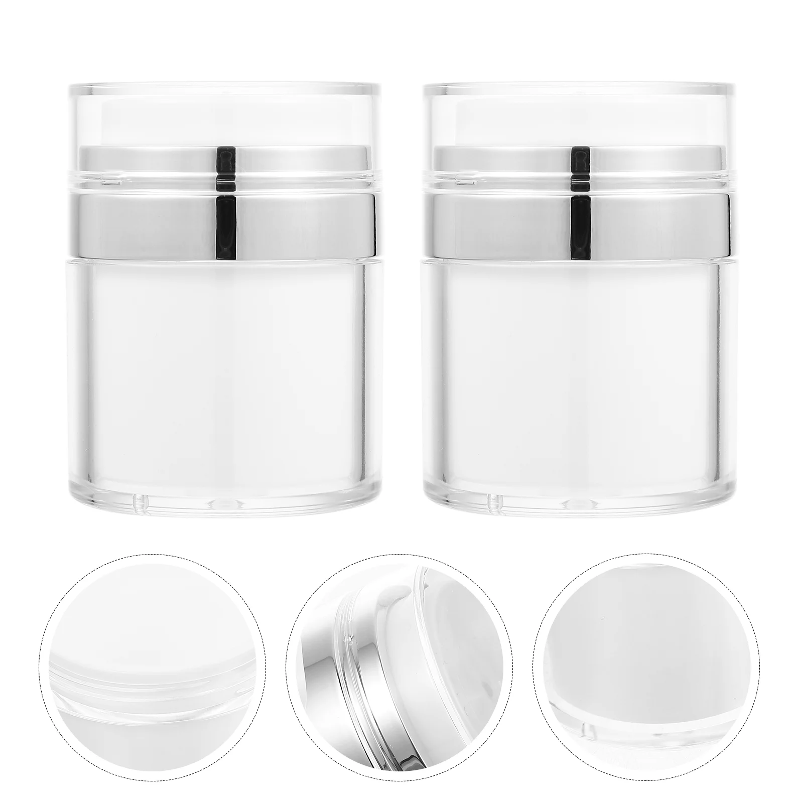

Pump Bottle Travel Airless Container Lotion Containers Empty Jars Vacuumbottles Jar Creamand Creams Dispenser Skincare Storage