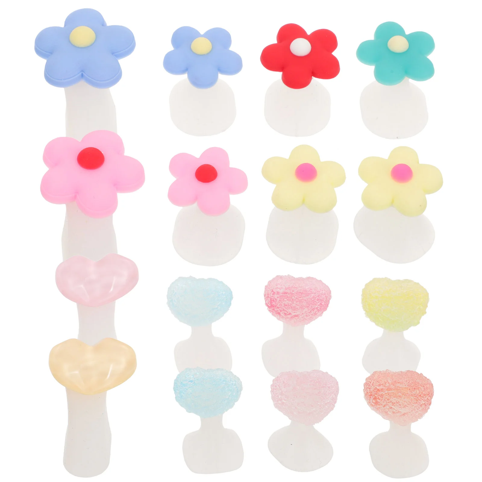 

16 Pcs Flower Toe Separators Pedicure Silicone Nail Tools Splitter Silica Gel Women Spacers