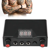 3 hole square tattoo power dual tattoo power supply mini digital lcd dual tattoo power liner shader tattoo machine power supply