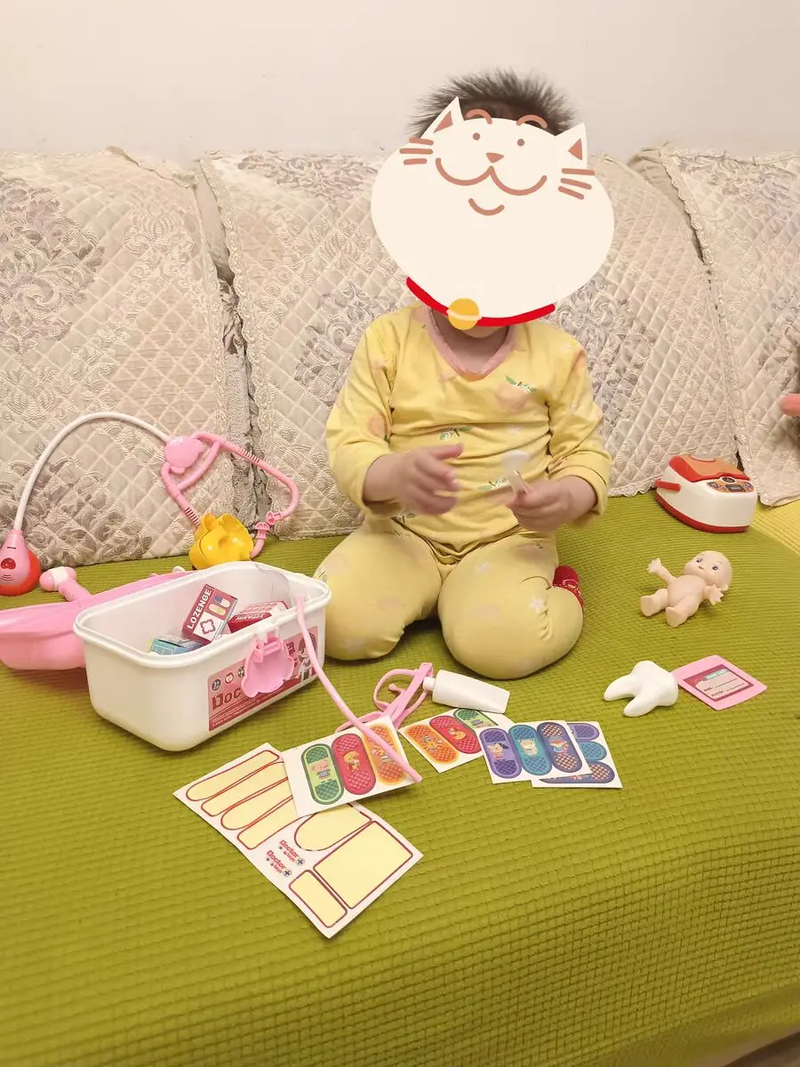 

Детская игрушка-врач, набор инструментов для ролевых игр, коробка для медицинских принадлежностей, коробка на колесиках, девушка, медсестра, инъекция, игра в дом, стетоскоп для детей