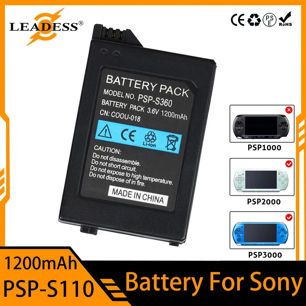 Аккумулятор PSP-S110 емкостью 1200 мАч PSP2000 PSP3000 для портативной консоли Sony PlayStation