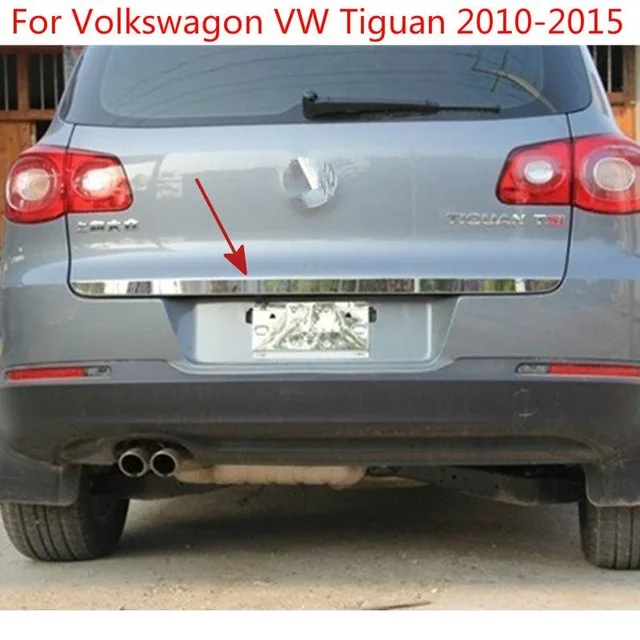 

Крышка багажника из нержавеющей стали, отделка для Volkswagen VW Tiguan 2010 2011 2012 2013 2014 2015, автостайлинг