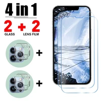4in1 protective tempered glass on for iphone 11 12 13 pro max mini camera screen protector on for iphone 13 12 11 pro max glass