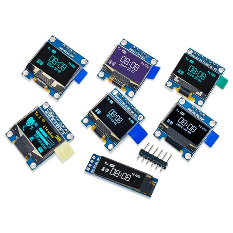 0 96-дюймовый IIC SPI последовательный 7/4-контактный белый/синий/желтый синий/желтый