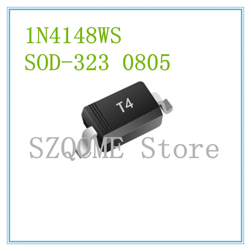 100 шт. 1N4148WS 1N4148 T4 маркировка SOD-323 0805 в/мА коммутационный диод SMD |