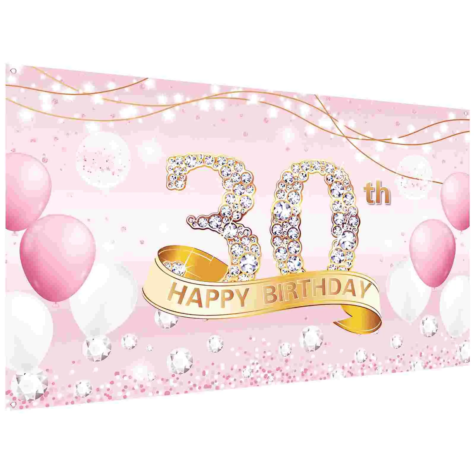 

Thirty Birthday Background Chic 30th Birthday Backdrop Photography Background 30th Birthday Banner