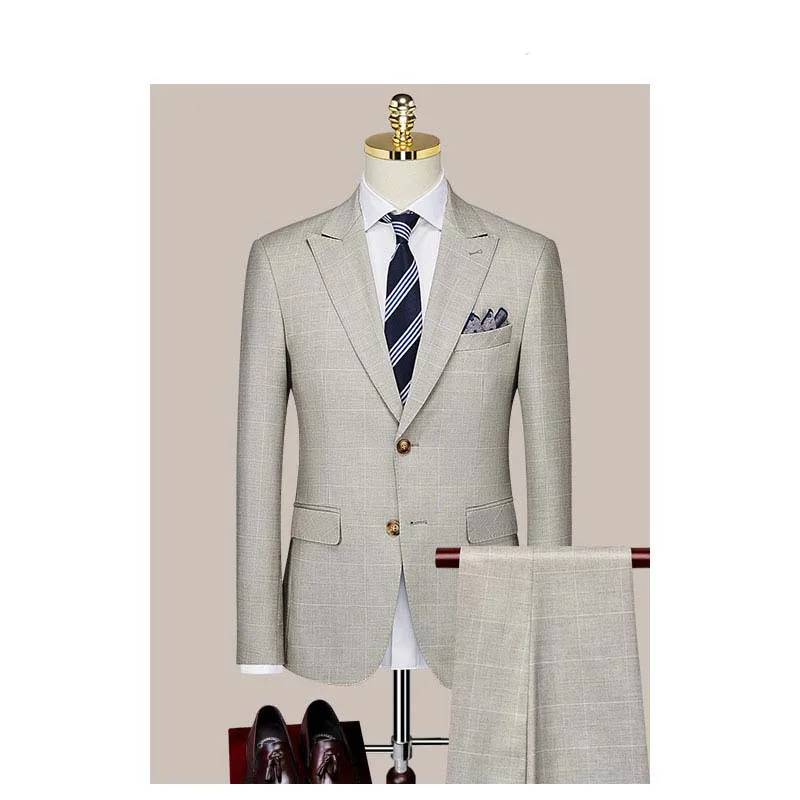 

Custom Made Groom Wedding Dress Blazer Pants Business High-end Classic Dress Trousers ZHA03-71599