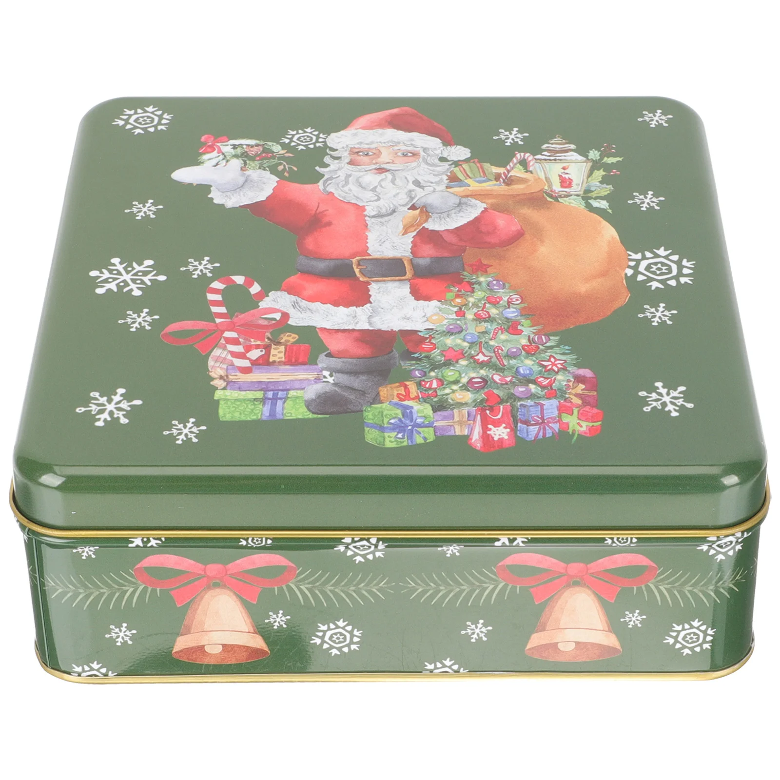 

Christmas Box Tin Cookie Candy Gift Tins Tinplatemetal Lids Boxes Containers Favor Containergiving Santa Treat Decorative Case