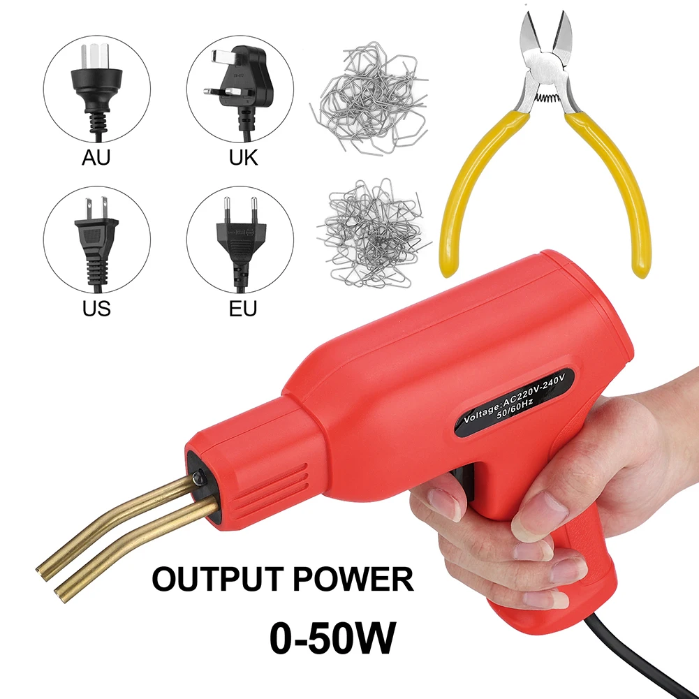 

US/ EU/UK/AU 50W Plastic Welder Gun Hot Stapler Welding Machine Soldering Iron Staple Repairing Machine Car Bumper Repair Tools