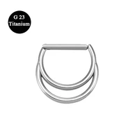 g23 nose piercing ring nase cuff septum piercing ring titanium steel nariz piercing ear cartilage tragus goth piercing nez real