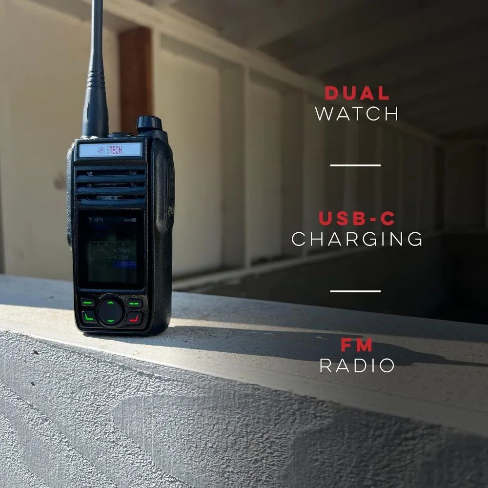 Фото Bluetooth GPS VOX Рация с функцией текстовой связи, NOAA, компасом, двухдиапазонным сканером, доставка вне территории США, 5W, большая дальность, GMRS, двухсторонняя связь, IP67, водонепроницаемая. №5