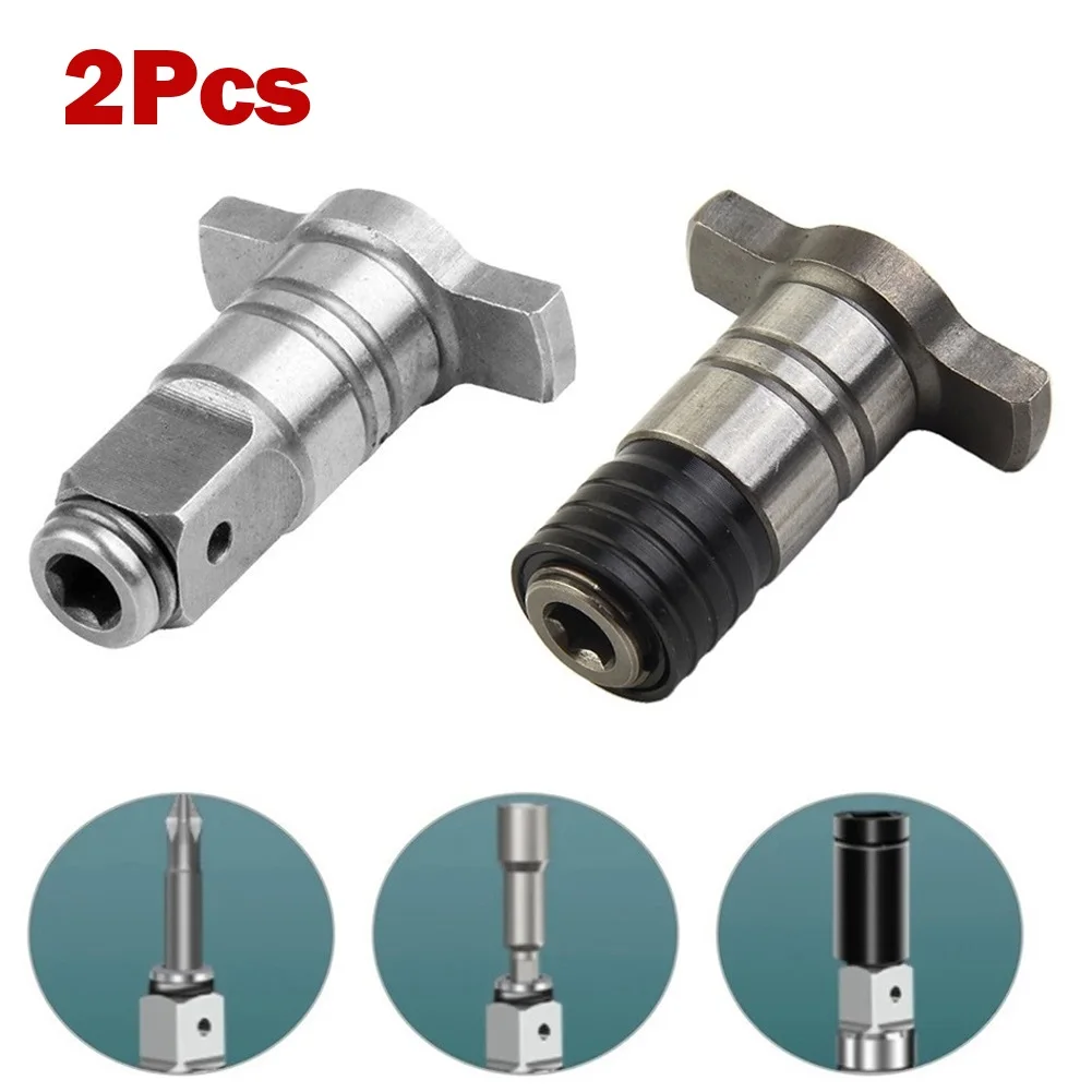 

2pcs 18V Electric Brushless Impact Wrench Shaft Accessories 1/4'' Hex Adapter For Quick Change 1/2'' Chuck Power Tool Accessor