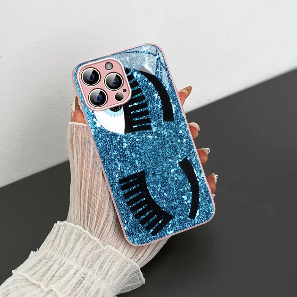 Hot Ferragnies Eyes Chiara Phone Case Tempered Glass For iphone 14 13 12 11 Pro Mini XS MAX 14Plus X XR Fundas