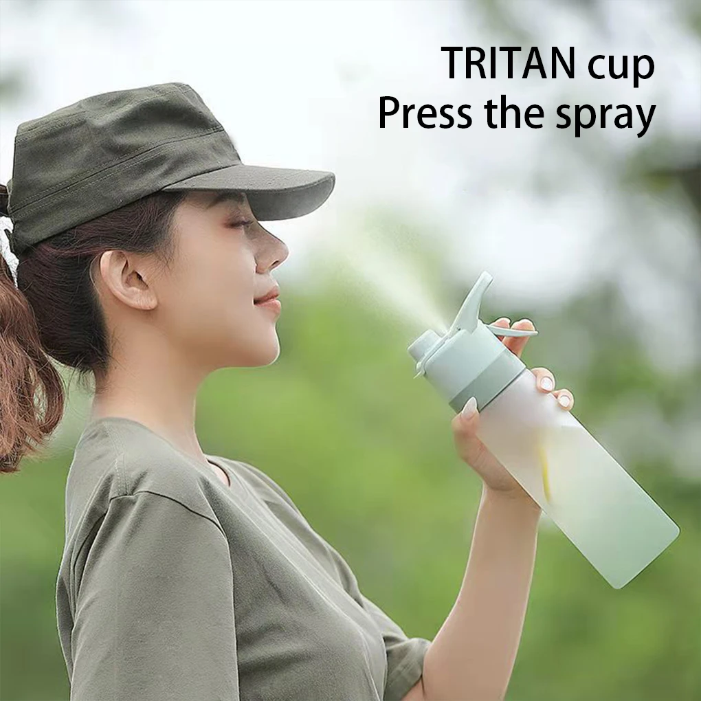 Spray Water Bottle Large Capacity Bottles Portable Outdoor Drinking Cup Sports Wide Mouth Mist Sprayer Drinkware Eco-Friendly