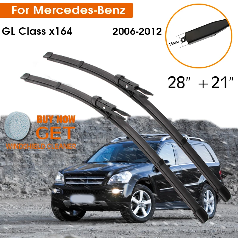 Car For Mercedes-Benz GL Class x164 2006-2012 Windshield Rubber Silicon Refill Front Window Wiper 28"+21" LHD RHD Accessorie