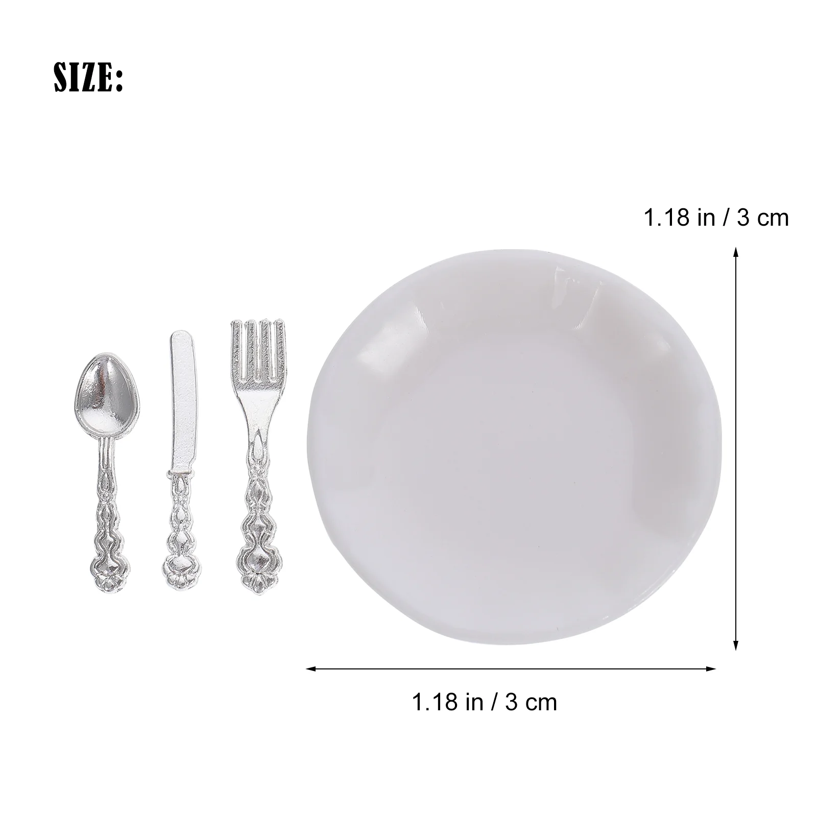 6 комплектов мини-столовых приборов принадлежности для кукольного домика посуда