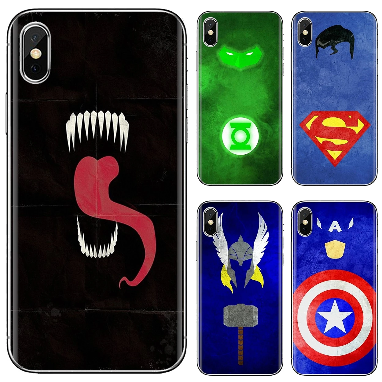 

For iPhone 10 11 12 13 Mini Pro 4S 5S SE 5C 6 6S 7 8 X XR XS Plus Max 2020 Cheap minimal Superhero Pretty Silicone Phone Case