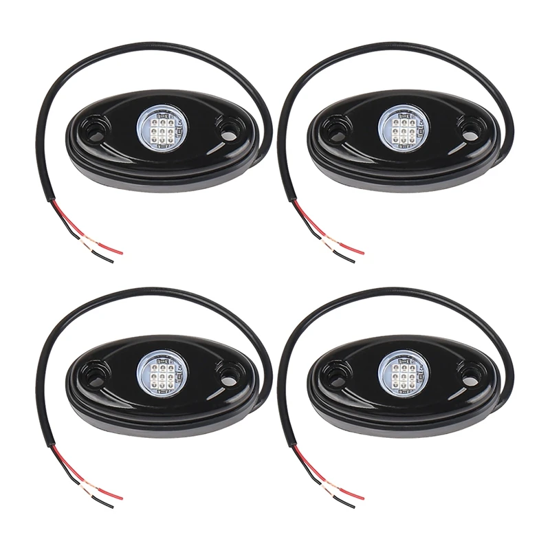 

4PCS Car Under Wheel Lights 800LM 9 LED Rock Lights Waterproof Under Body Blue Lights for Car Truck Pickups ATV UTV SUV