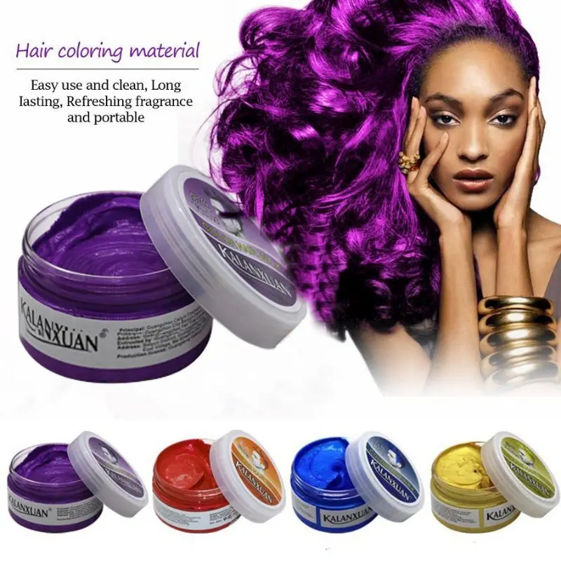 Hair Wax Styling Pomade Women Men Hair Dyes Grandma Grey Disposable Natural Hair Strong Gel Cream Hair Dye Coloring Hair