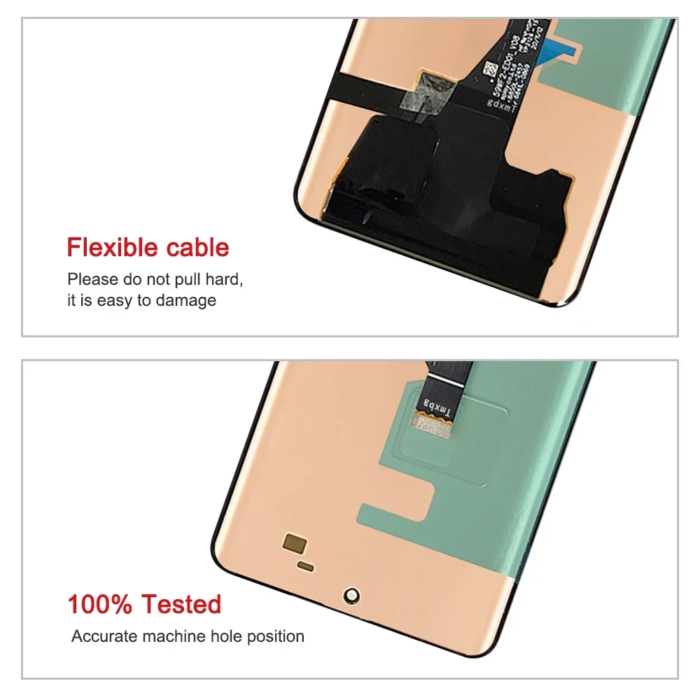 Для HUAWEI P50 Pro 6 ''для P50Pro JAD-AL50 JAD-LX9 JAD-AL00 ЖК-дисплей сенсорный экран дигитайзер в