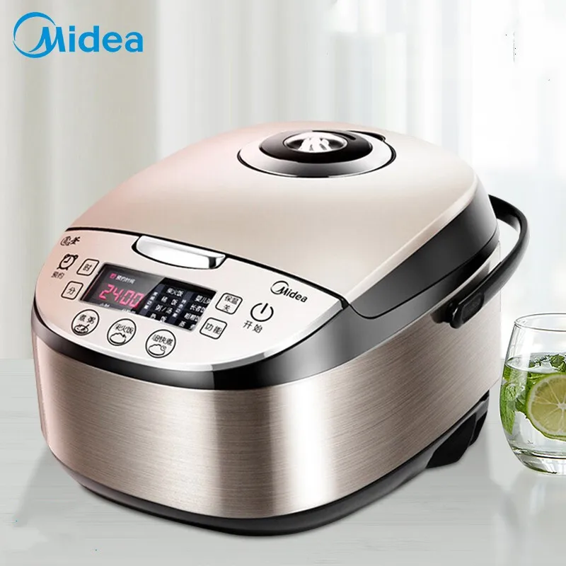 

Midea 220V 50Hz Smart Rice Cooker 3-8 People 4L Appointment Anti-overflow Metal Body Round Multifunctional рисоварка Arrocera