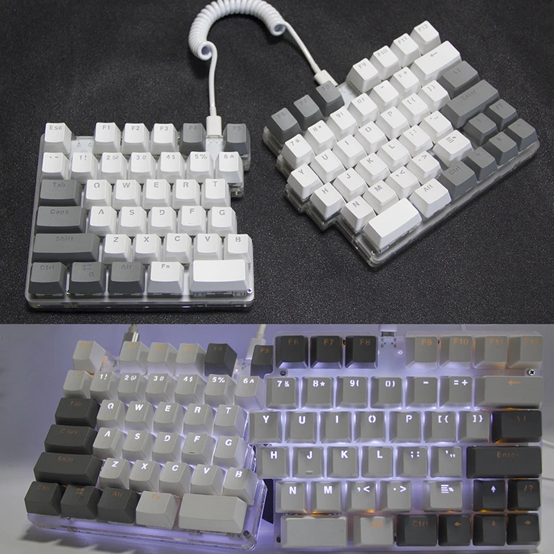 Комплект разделенной механической клавиатуры 78 клавиш RGB индивидуальный