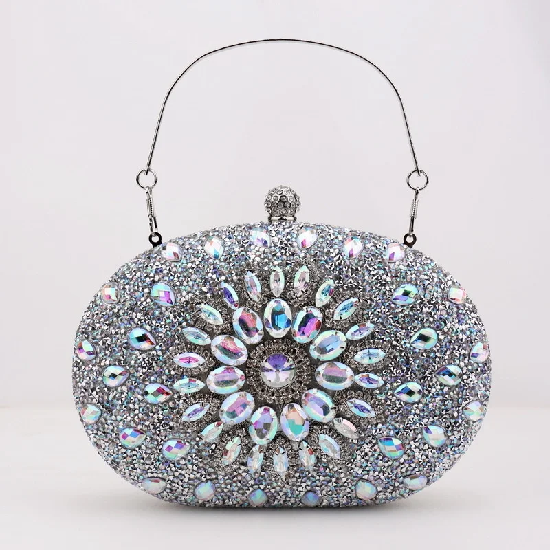 Diamond Inlaid Messenger Dinner Dress Bag Women's Wedding Cheongsam Versatile Party Banquet Handbag Woman Glitter Bling Purses