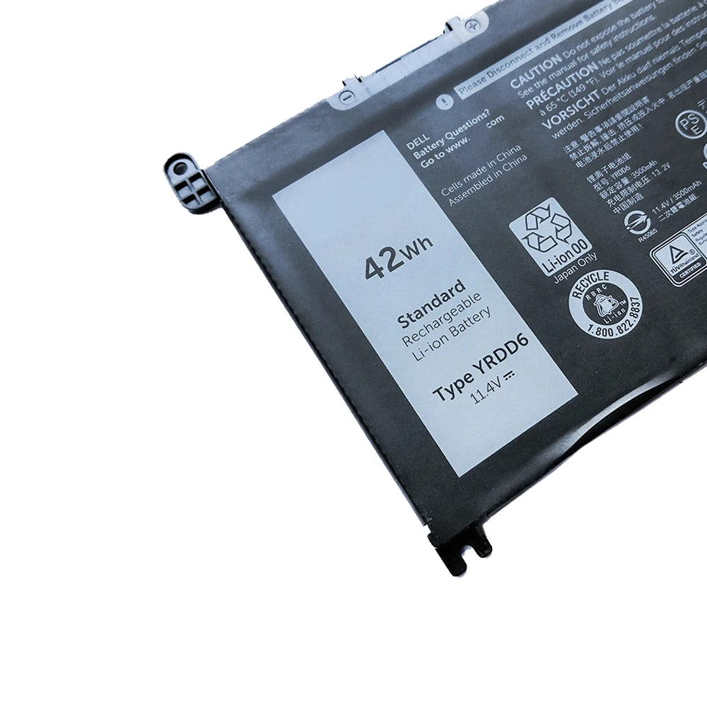 Новый аккумулятор YRDD6 для Dell Inspiron 5482 5480 5481 5485 5491 5591 5593 3583 3310 2 в 1 3493 3582 3593 3793 5584 5493 VM732