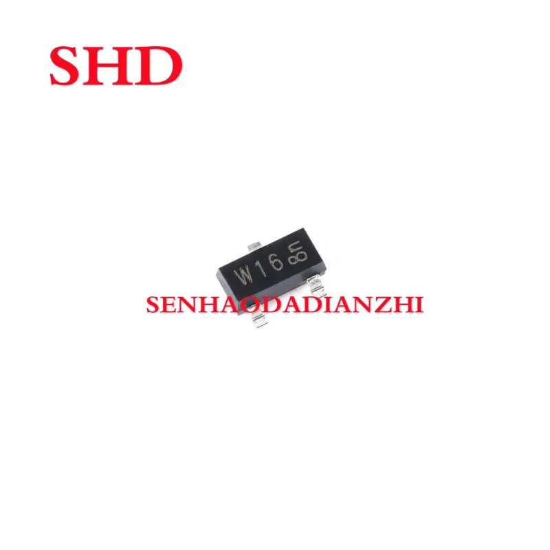 100 шт./партия, Цифровой транзистор W16 SOT-23 PNP PDTC114ET 215 с трафаретной печатью
