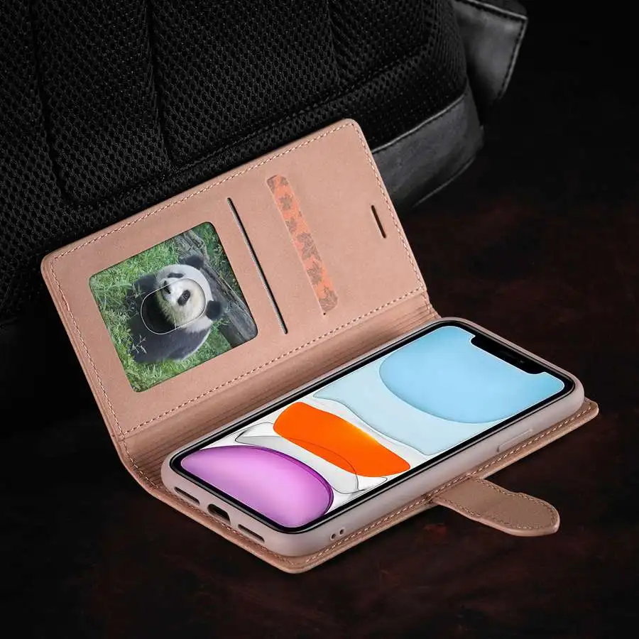 Wallet Flip Magnetic Folding Leather Case For iPhone 6 6S 7 Plus 8 Plus X XR XS Max 11 Pro Max 12 Pro Max 13 Pro Max 14 Pro Max