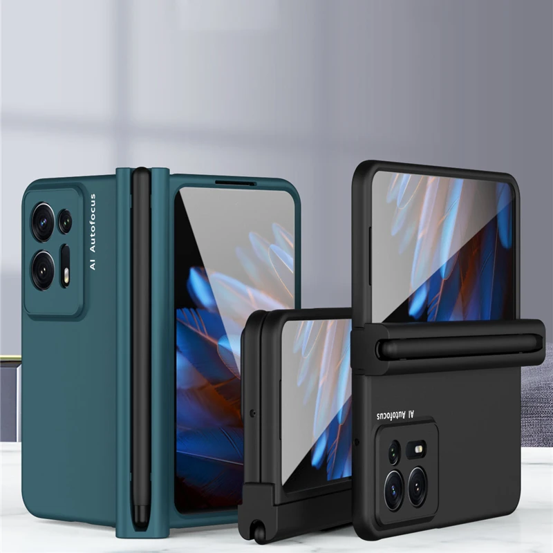 

Магнитный шарнирный держатель для ручки, чехол для OPPO Find N2 5G, жесткий пластиковый 360 противоударный чехол для OPPO Find N2
