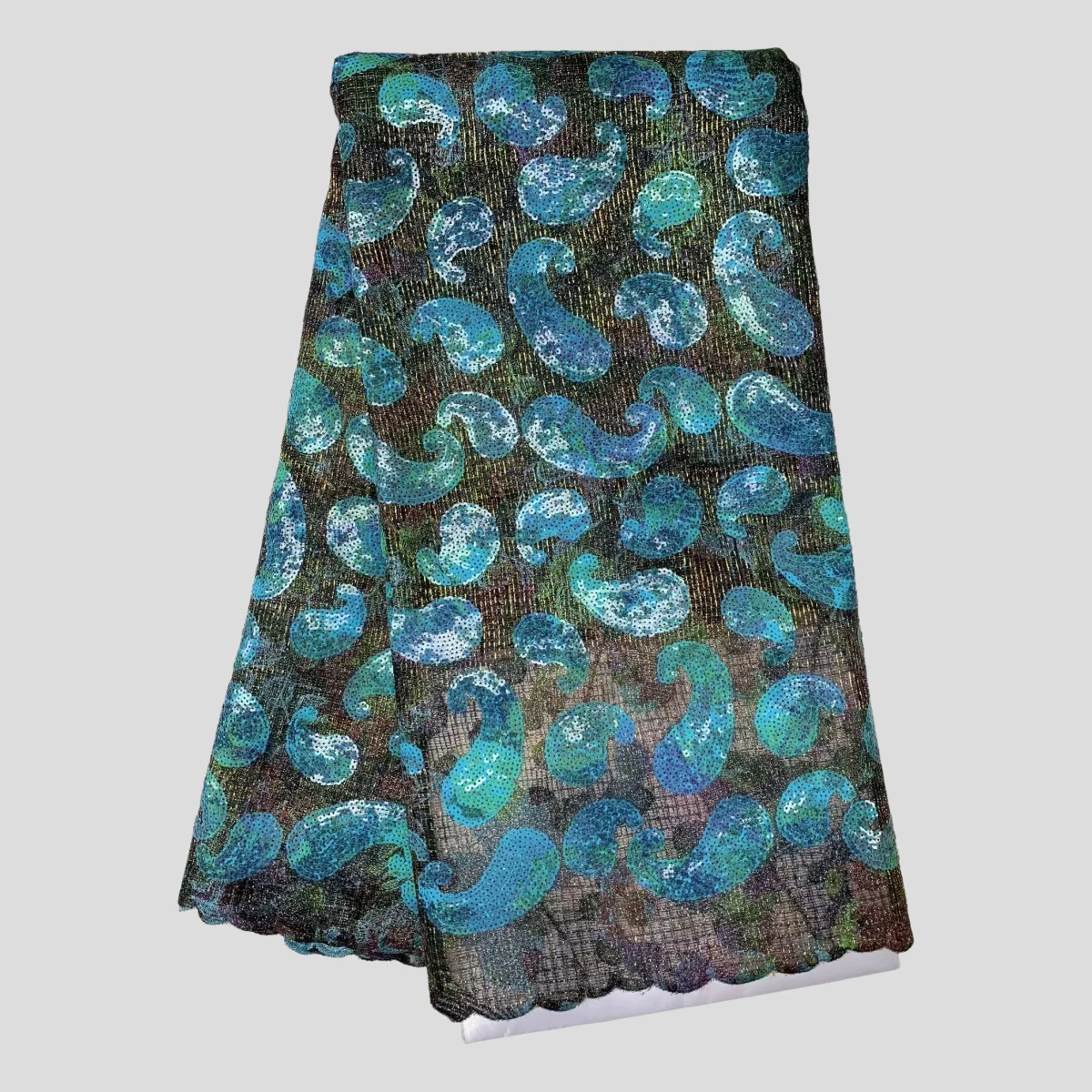 Роскошный сверкающий тюль свадебная африканская ткань с блестками поделки для