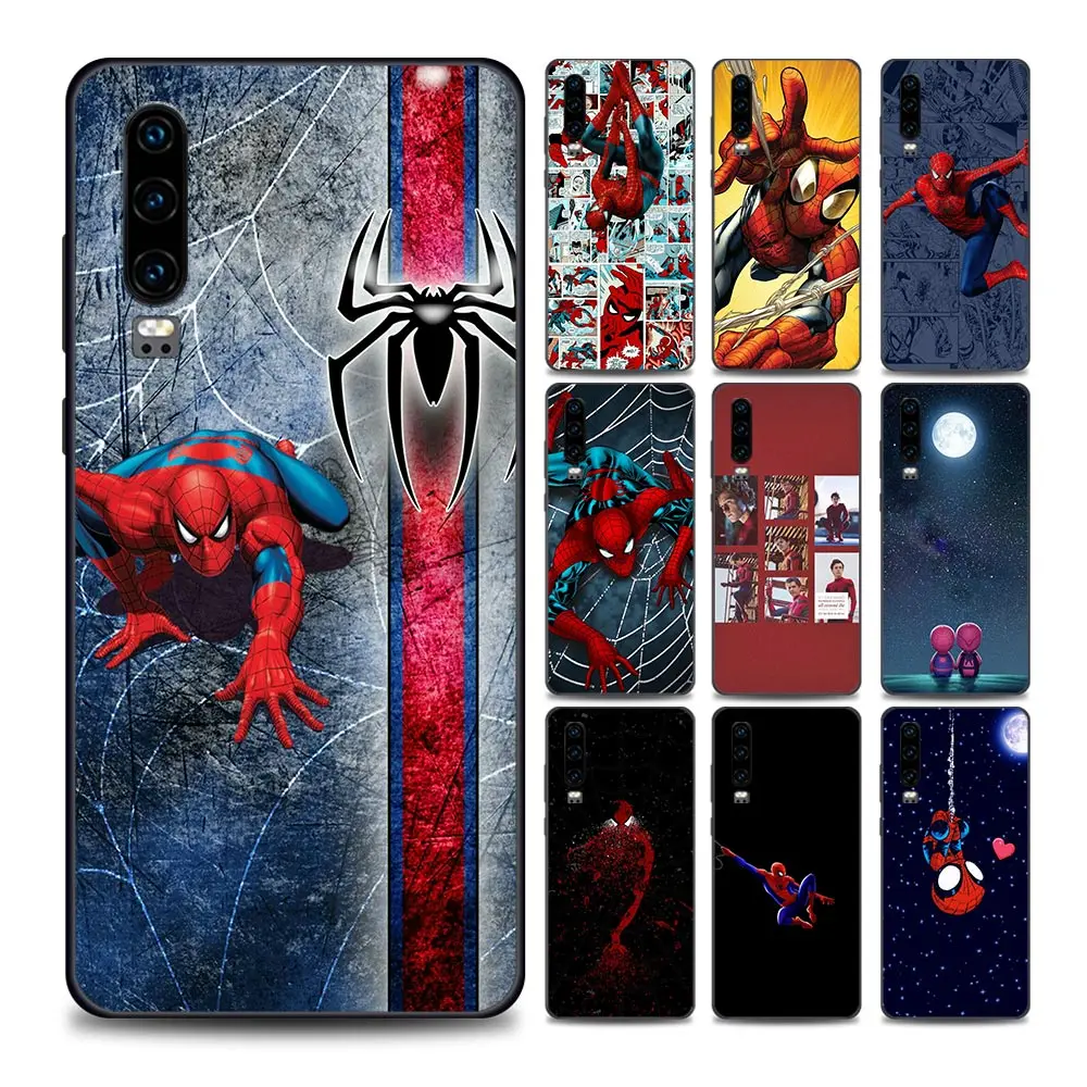 

Spiderman Marvel Phone Case for Huawei P10 Lite P20 Pro P30 Pro P40 Lite P50 Pro Plus P Smart Z Soft Silicone