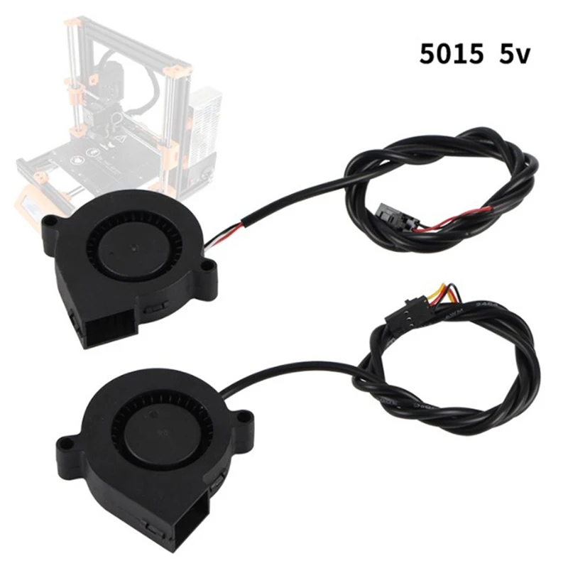 

Dual Ball/Sleeve Bearing Brushless Cooling Turbine Fan 2Pcs Prusa I3 Mk3 5V 2Pin