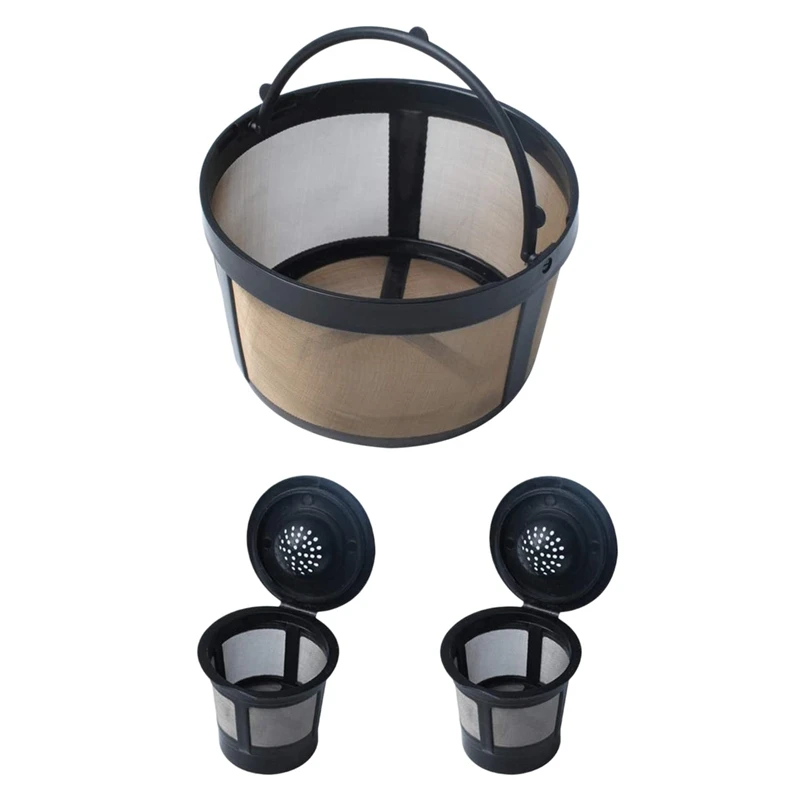 

Reusable Mesh Ground Coffee Filter Basket for K-Duo Essentials and for K-Duo Brewers Machine Coffee Cup Pod for K Cup