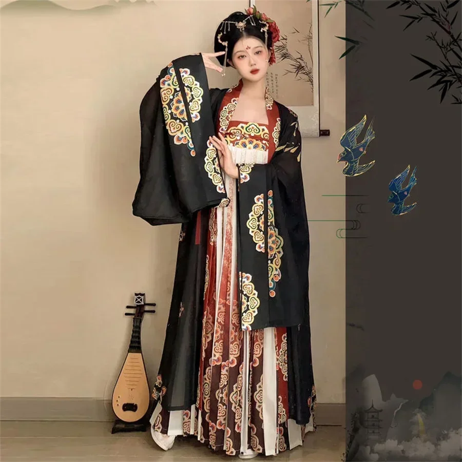 Женские традиционные китайские платья Hanfu костюм принцессы династии Тан зеленый