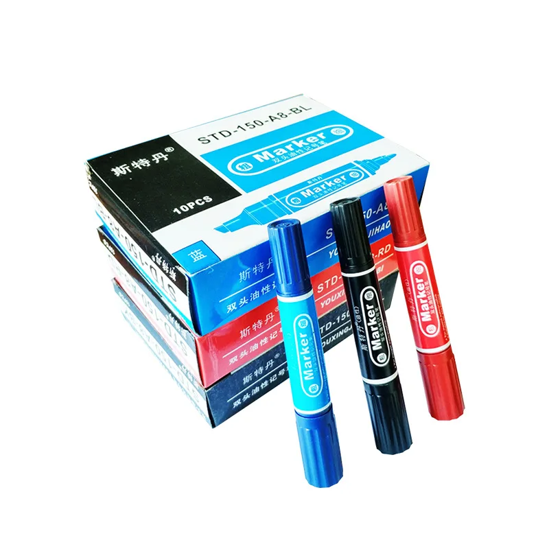 

3pcs Oily Pen Quick Drying Marker Black Line Drawing Pen Double Headed Marker Express Logistics Large Pen
