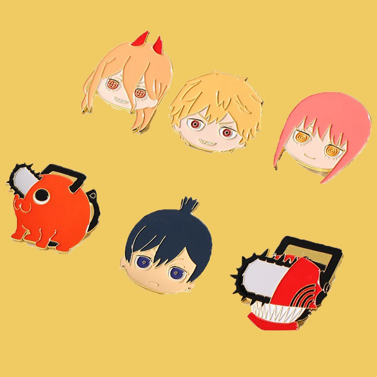 

Chainsaw Man Kawaii Anime Lapel Pins for Backpacks Manga Enamel Pin Briefcase Badges Brooches on Clothes Jewelry