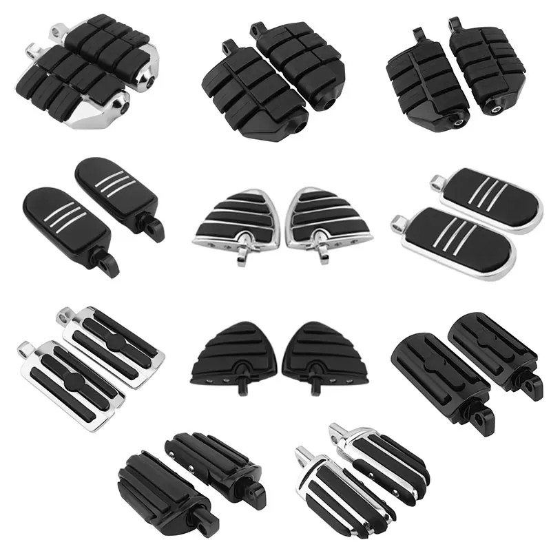 

Motorcycle Front Driver Rider Rubber Foot Pegs Footrests Footpegs For Harley Iron XL 883 1200 Touring Custom Dyna Softail 10mm