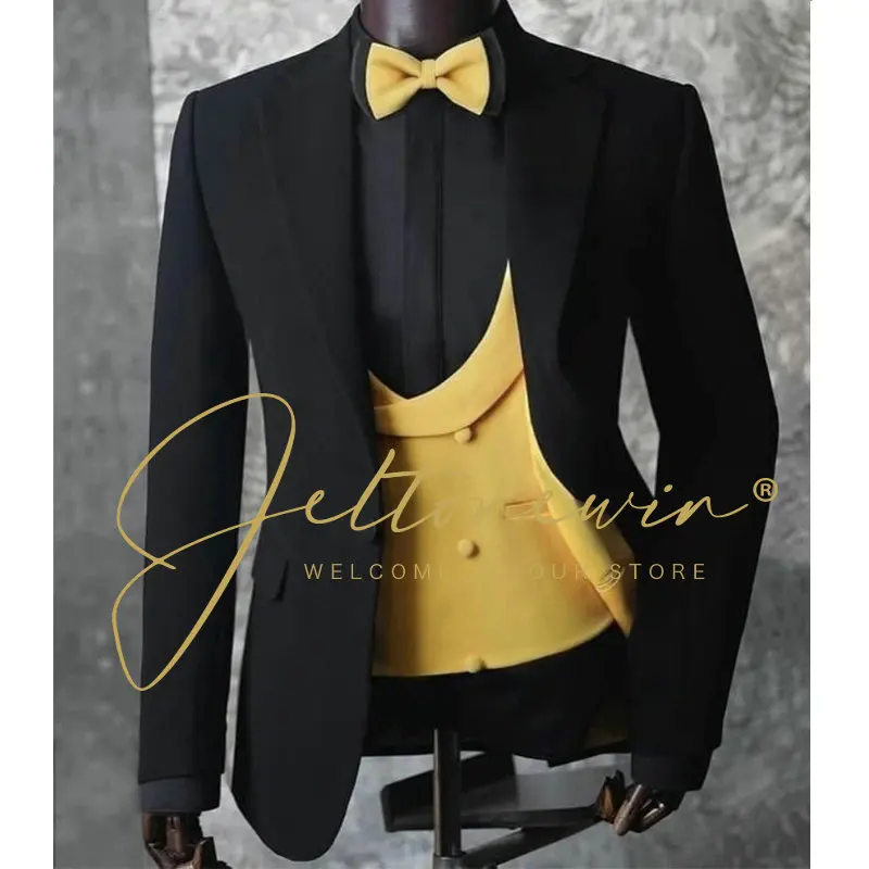 

3 шт., Мужской Блейзер на одной пуговице с лацканами