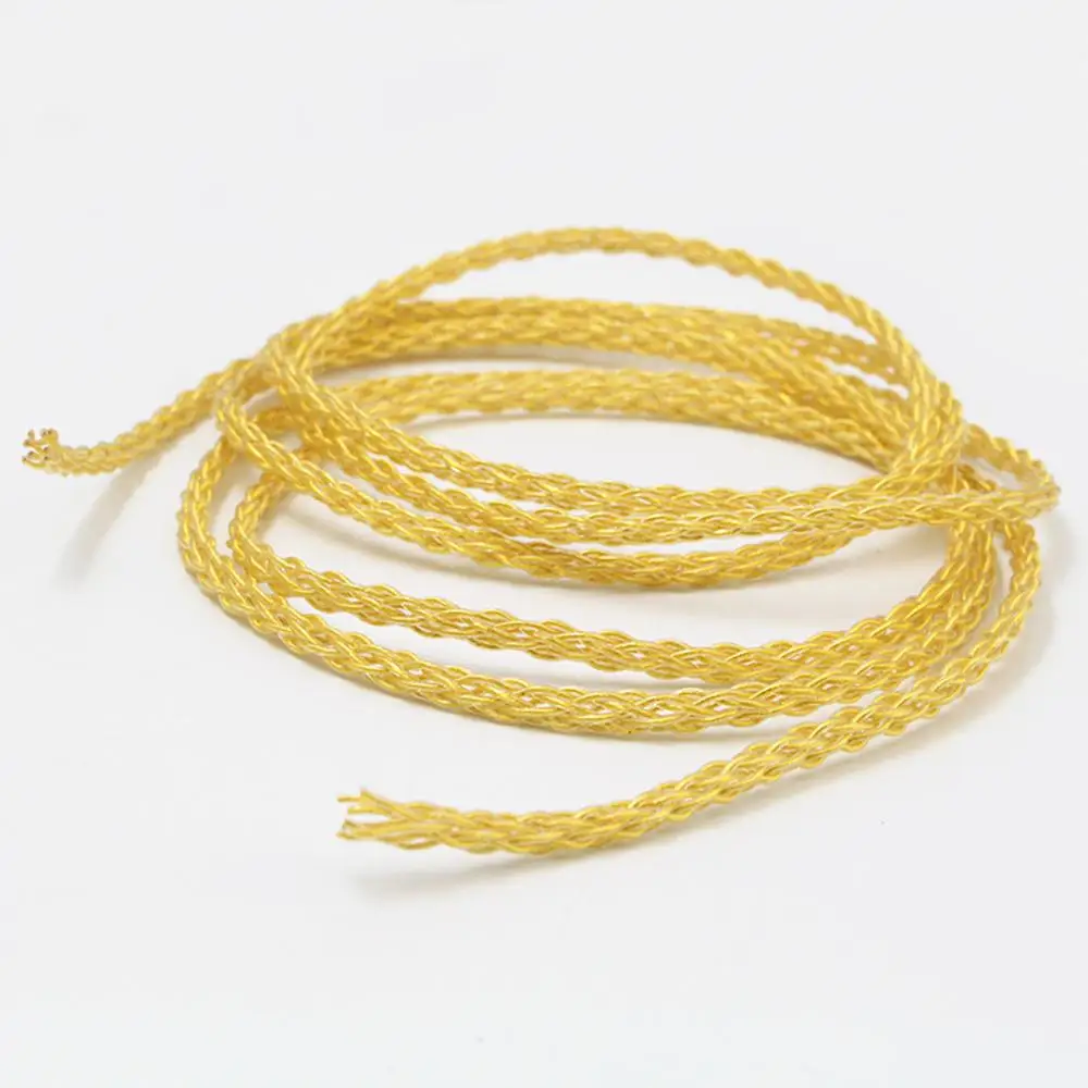 Наушники 7N Золото Серебро Смешанный Кабель Для Обновления Провод Наушников DIY