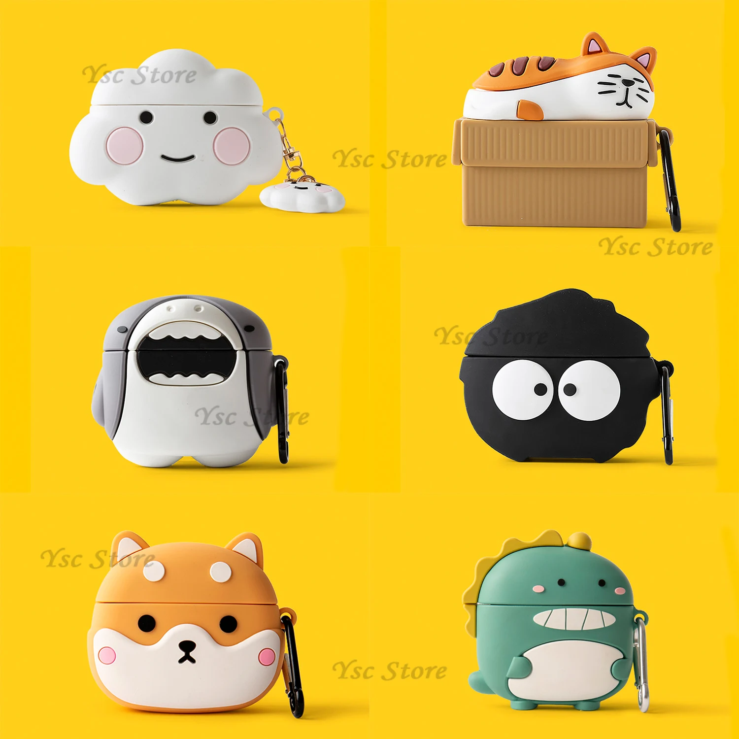 Силиконовый чехол для наушников Xiaomi Air 2 Pro для беспроводных наушников Mi True Air2 с карабином.